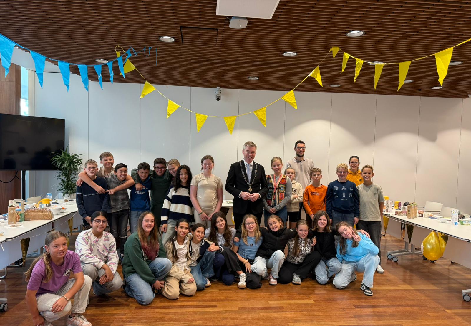 Burgemeestersontbijt 2025 Het Spinnewiel klas