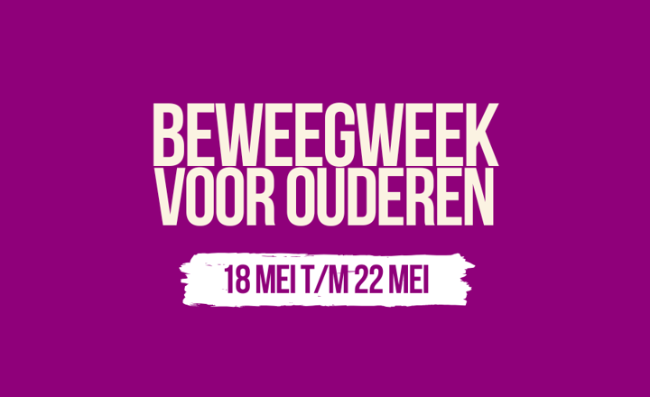 Tekst: beweegweek voor ouderen 18 t/m 22 mei
