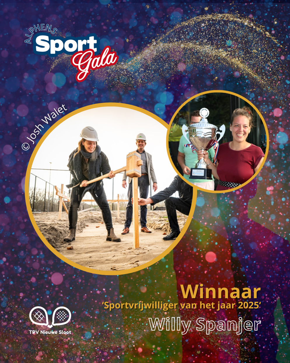 Sportvrijwilliger van het jaar 2025 Willy Spanjer (TPV Nieuwe Sloot)
