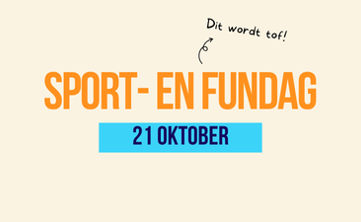Plaatje met datum van 21 oktober sport- en fundag