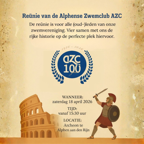 Uitnodiging reünie 18 april 2026