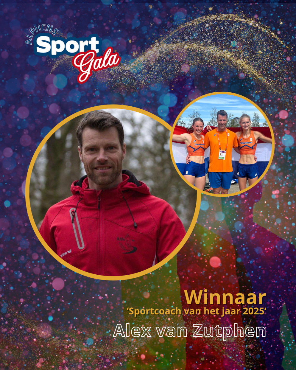 Sportcoach van het jaar 2025 Alex van Zutphen