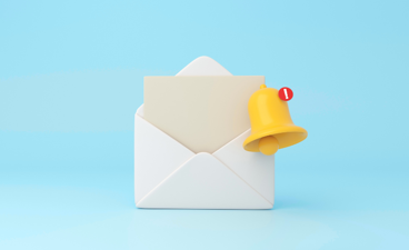 Envelop met brief en contactmelding