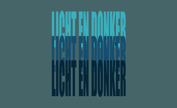 Plaatje met de woorden: Licht en Donker