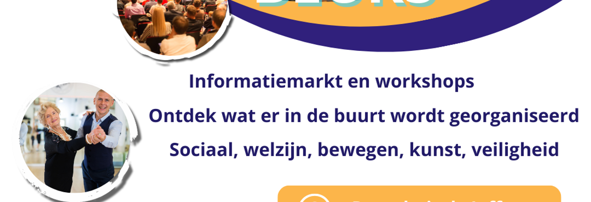 Flyer kunst van het ouder worden beurs op 25 maart