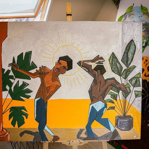 Schilderij Isodor Slewe