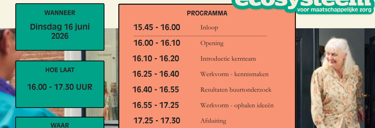 Uitnodiging met programma van kick of 16 juni