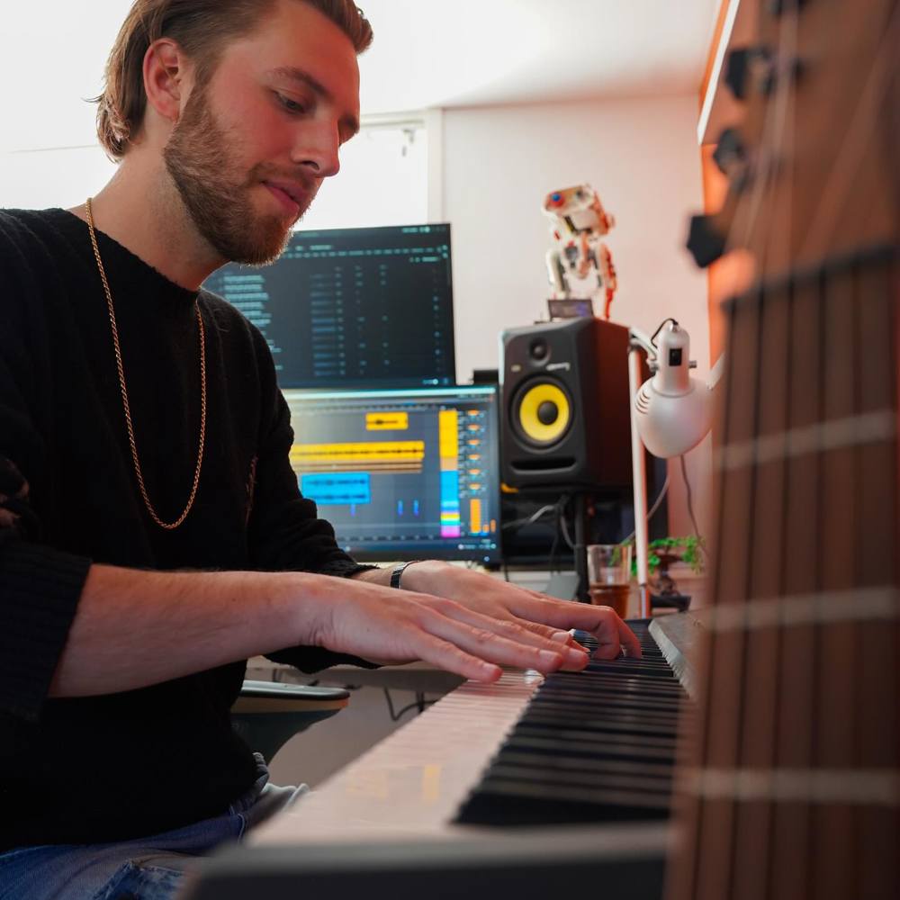 Merijn de Jeu op de piano