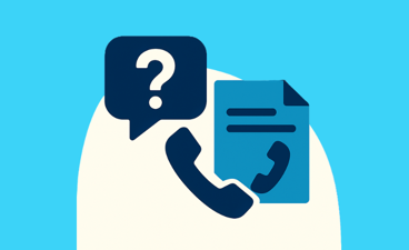 Getekende weergave van telefoon en praatballon